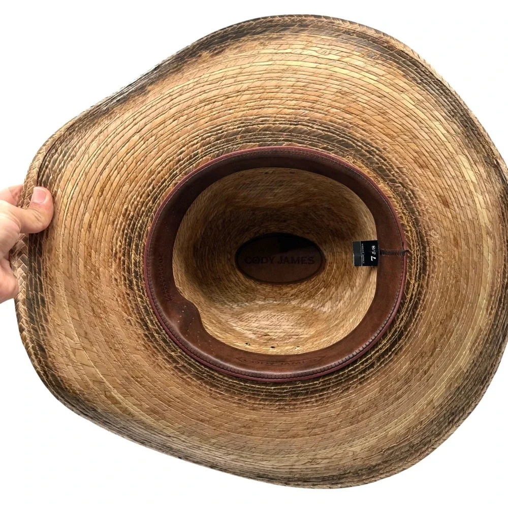 Cody James 20X Straw Cowboy Hat Brown Distressed Western Cattleman Size 7 5/8